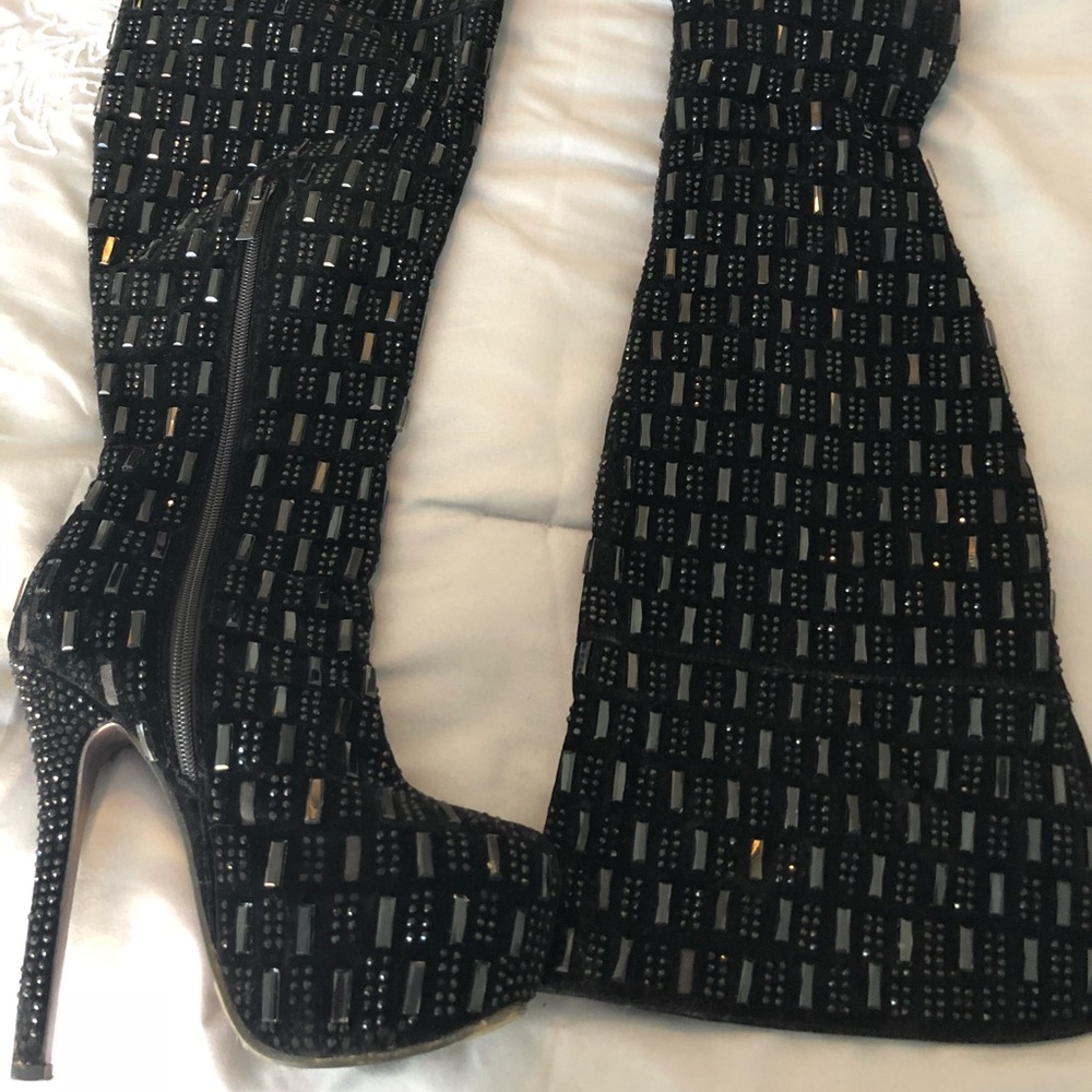 Black studded boots